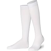 Mysocks Knee High Socks for Women Men Combed Cotton Seamless Toe Tall Long High Socks