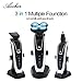Electric Razor for Men, Aoohe 3 in 1 5D Rotary Floating Heads Washable Rechargeable Wet and Dry Shaver with Nose Trimmer Head and Sideburns Cutter