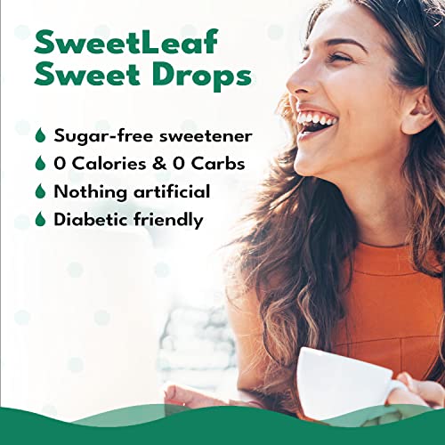 SweetLeaf SteviaClear Sweet Drops Stevia Liquid Drops Sweetener, Pure