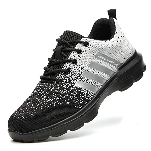 MandyQ Steel Toe Sneakers for Men,Work Shoes Indestructible Shoes