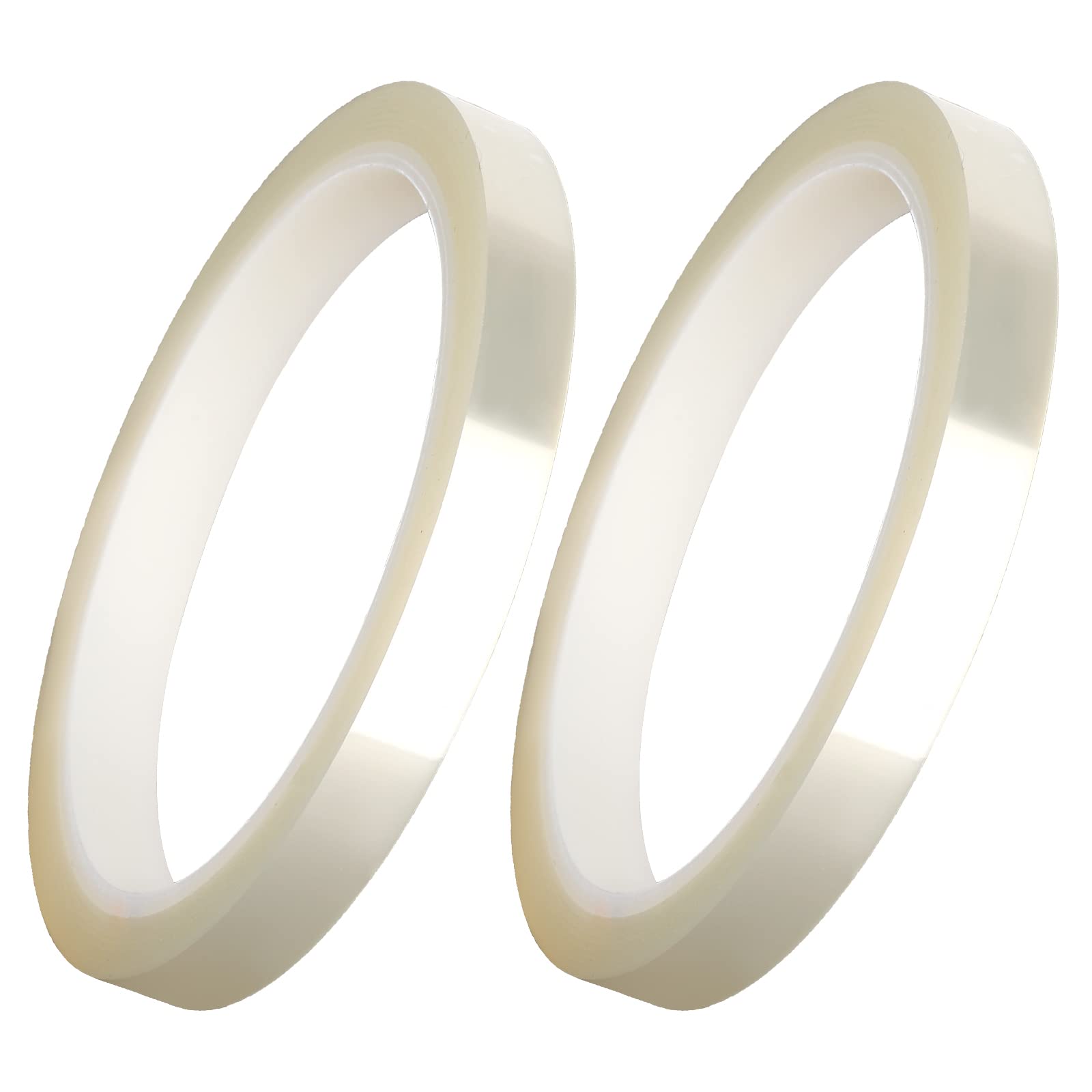 SAVITA 2 Rolls Heat Resistant Tape, Clear Tape Rolls Clear Heat Tapes for Sublimation Heat Transfer Tape for DIY Crafts (15mm)