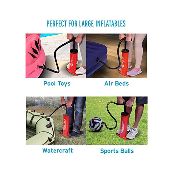 GoFloats Rapid Inflation Manual Air Pump (for Rafts, Air Mattresses and