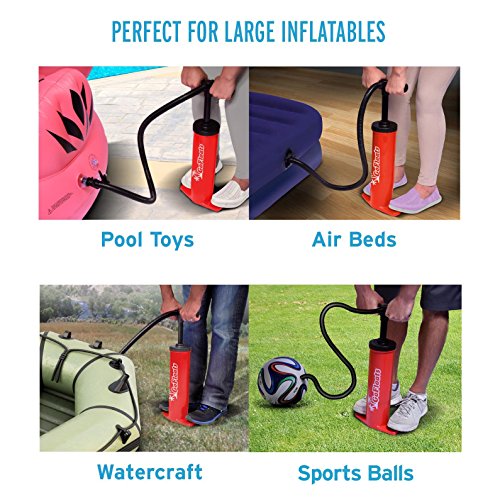 GoFloats Rapid Inflation Manual Air Pump (for Rafts, Air Mattresses and Sports Balls) Board N