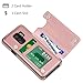 HianDier Wallet Case for Galaxy S9 Plus, Slim Protective Case with Credit Card Slot Holder Flip Folio Soft PU Leather Magnetic Closure Cover Case Compatible with Samsung Galaxy S9+ Plus, Rose Gold