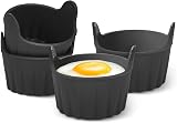 MAGEDON 4 Pcs Air Fryer Egg Poacher Ramekins Silicone 2.95x1.96 in view 1