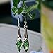 Voberry Fahion Women's Lady Crystal Marquise Cut Teardrop Wedding Hook Earrings Gift (Green)