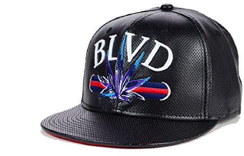 BLVD Luxor W Premium Snapback Black Adjustable Hat Cap