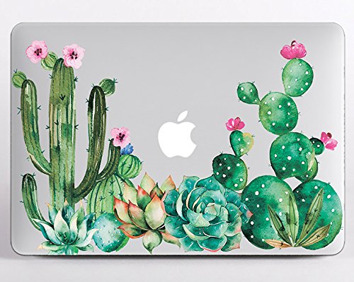 Floral Pattern Flower Cactus Hard Case for Macbook Air 11 A1465 A1370 Succulent Cactus Laptop Case for Apple Mac Air 11 Durable Shell Cover MA2147