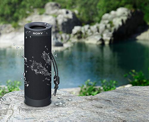Sony SRS-XB23 - Altavoz Bluetooth inalámbrico súper portátil, potente y duradero, resistente al agua, con graves adicionales, negro