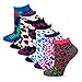 TeeHee Fun Novelty Animal Print Socks for Women 9-11 Low Cut Ankle No Show Socks 12 Pairs (Animal Print)