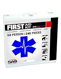 SAS seguridad 6050 01 50 person Primeros Auxilios Kit, Caja de metal
