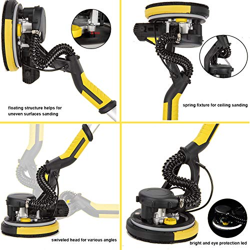 Cubeway Drywall Sander with Vacuum, Rotary and Detachable Dust Shroud