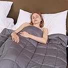 ZonLi Premium Weighted Blanket for Adults Women, Men, Children | Great for Insomnia, Autism, ADHD, Stress and Anxiety Relief | Fit King Sized Bed | Grey, 60'x80'', 20lbs