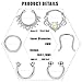 LOLIAS 6 Pcs 16g Stainless Steel Septum Ring Nose Hoop Septum Clicker Septum Retainer Set Body jewelry Piercing