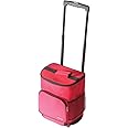 dbest products Ultra Compact Cooler Smart Cart, Red Insulated Collapsible Rolling Tailgate BBQ Beach Summer
