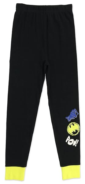 LEGO BATMAN BOY’S PAJAMA 2-FOR-1 SET, 4-PIECE COTTON PAJAMA SETS, BLACK/GREY, LITTLE KID SIZE 8