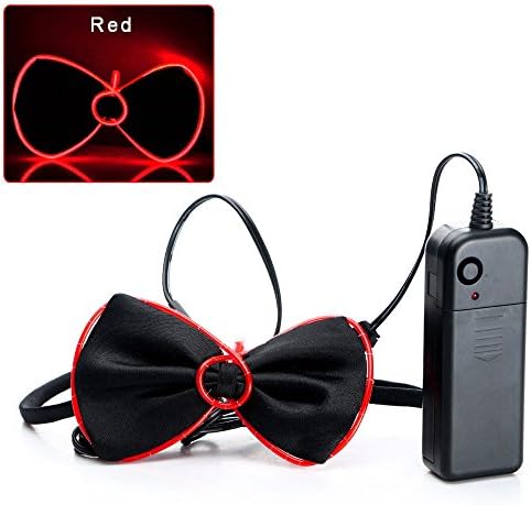 Light Up Bow Tie LED El Wire Bow Tie (red)