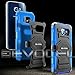 Evocel Galaxy S6 Case - Dual Layer [New Generation] Rugged Holster Case with Kick-stand and Belt Swivel Clip (Samsung Galaxy S6) Retail Packaging, Blue