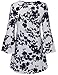 Youtalia Womens Scoop Neck 3/4 Bell Sleeve Blouse Casual Floral Print Tunic Shirts
