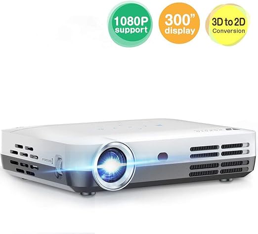 AI LIFE Proyector Mini proyector de 10000 lúmenes LED DLP 1280x800 ...