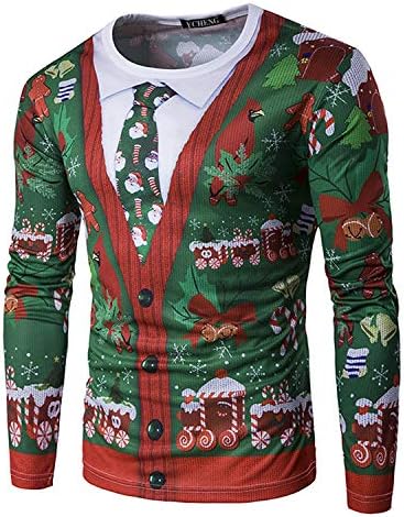 YCHENG Unisex Pullover Christmas Jumpers Sweatshirts 3D Printed Long Sleeve T-Shirts Tops
