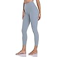 HeyNuts Essential Leggings, High Waisted Compression Soft Pants Workout Athletic Yoga Pants 25"