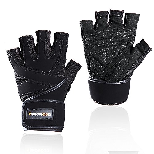 isnowood Weight Lifting Gloves Padded AntiSlip Silica Gel Grip, Gym Gloves for Workout