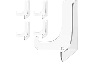 Watelife 5 Pack Acrylic Display Stand, Plate Stand for Display, Clear Easel Stand, Display Holder for Card, Frame, Picture, M