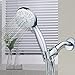 Hand Held Shower-Head,5 Feet Ultra-Flexible Hose Luxury Multi Function Spray, Rainfall, Chome Finish