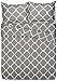 Amazon Brand – Pinzon 300 Thread Count 100% Cotton Percale Duvet Cover Set - King, Platinum
