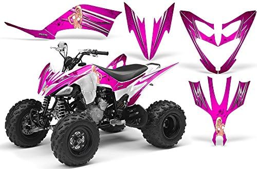 CreatorXGraphics Kit Decals Stickers for Yamaha Raptor 250 Graphics You Rock Pink