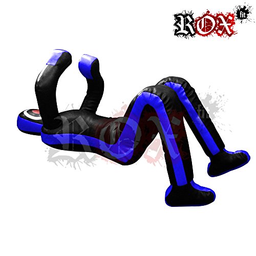 ROX Fit Grappling Dummy Brazilaian JiuJistsu Training Bag Black Blue (4 Foot (48") - 120 cm - Unfilled)