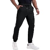 NATUVENIX Mens Casual Pants Stretch Joggers for Men with Pockets Chino Pants for Men Lightweight Mens Travel Pants Drawstring