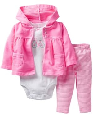 Baby Girls' 3 Piece Hooded Cardigan Set (Baby)