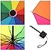 Colordrip 8 Colors Rainbow Umbrella - Portable Tri-Folded Umbrella - for Rainy and Sunny Days