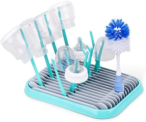 Momcozy Baby Bottle Drying Rack , Foldable Bottle Rack for Infant Bottles ,Nipples and Feeding Accessories by Dr.Brown's, Medela, Comotomo, Tommee, Mimijumi etc