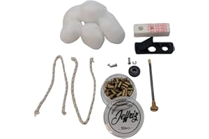 Maintenance and Repair Kit for Zippo | Cotton Wadding Refills Wicks | Jeffriz Lighter Flints | Spring Rivet Pins Ignition Wheel & Leak Seal | Replacement Parts Accessories (17 pcs)