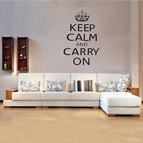 dsgghty Wall Stickers Quote Home Decor Keep Calm And Carry On Art Mural Creative Vinyl Home Decro Living Bedroom For Living Room Bedroom