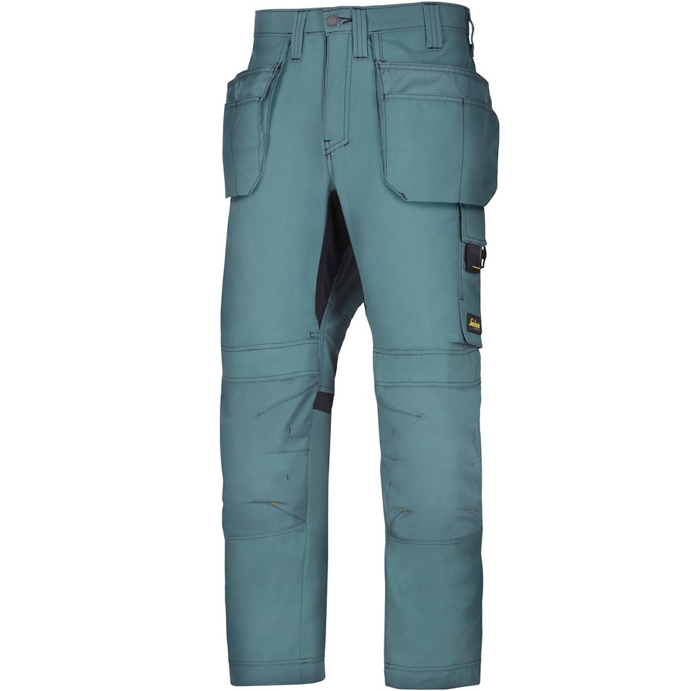Snickers 62015151162 Size 162 "Allroundwork" Work Trousers with Holster Pockets - Petrol