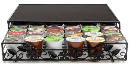 Stylish and Sturdy Single Serve Coffee Storage Drawer for 36 Keurig K-cup Pods
