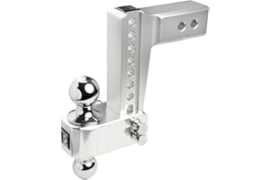 BulletProof Hitches - 2.5" Aluminum Trailer Hitch (14,000 lb. Rating) - Adjustable Hitch with 6" Drop/Rise and 2" & 2-5/16" Dual Ball - Corrosion-Resistant Tow Hitch