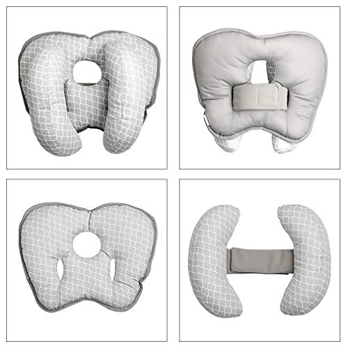 Adjustable Baby Travel Neck Pillow for Car Seat, 2 in 1 Pushchair Strollers Soft Head Neck Support for Infant Toddler,Organic Flat Head Pillow with Banana Neck Pillow for 6 Months to 2 Years - Thumbnail 5