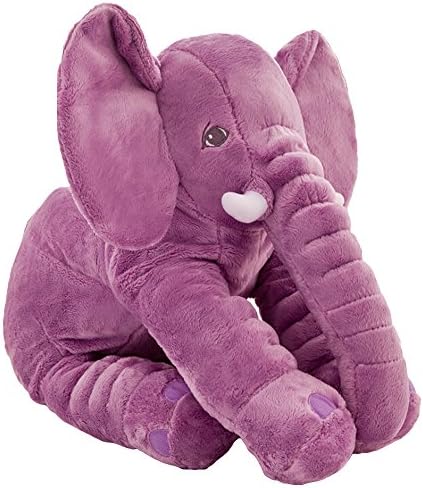 MEL Toy Stuffed Plush Animals Elephant Long Nose Doll for Kids Children's Birthday Gift Soft Fabric Purple 24 inches Tall