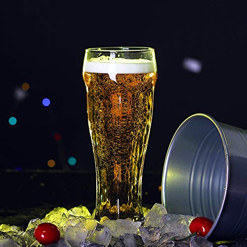 image for LUXU Beer Glasses for Pilsner 16oz Crystal Craft Wheat Beer Glasses Be