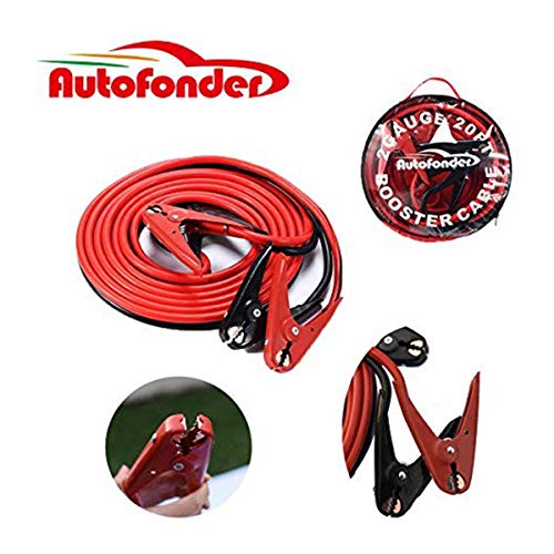 Autofonder Booster Cable Booster Jumper Cables in Carry Bag Jumper Battery Cables (2 Gauge)
