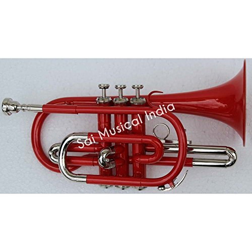 Queen Brass CORNET BB COLOR+BRASS POLISH WITH BAG+MP+NICE SOUND