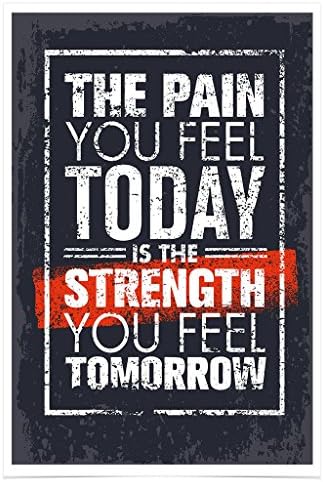 The Wonderwall Shop PH001A2 // Fitness poster // typography motivational bodybuilding gym // prints picture art canvas gifts poster wall art canvas sticker // 42 x 61 cm