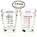 Shot Glasses , Measuring cup Liquid Heavy Glass, 26-Incremental Measurement;Wine Glass,4 Features (Black and Red)