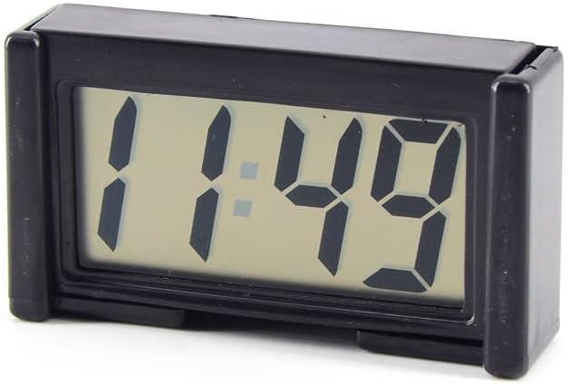 Greatchipchina Portable Mini LCD Display Automotive Digital Car Clock Self-Adhesive Stick