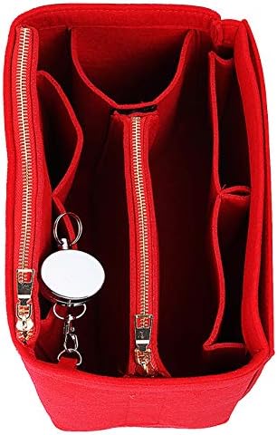 [New Upgrade]Felt Purse Organizer Insert, Tote Organizer Insert Bag, Handbag Bag Insert with Zipper
